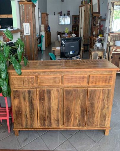 BUFFET PEROBA ROSA RUSTICO LISO ENGROSSADO